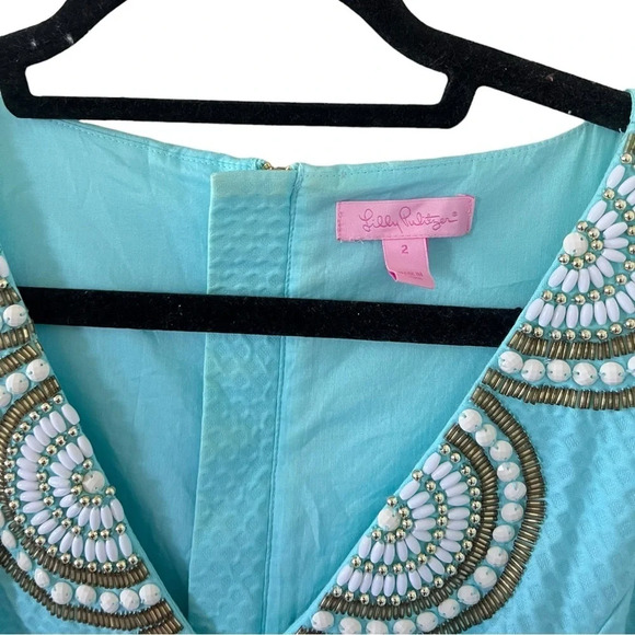 Lilly Pulitzer Gabby Shift Dress in Serene Blue - Picture 4 of 9